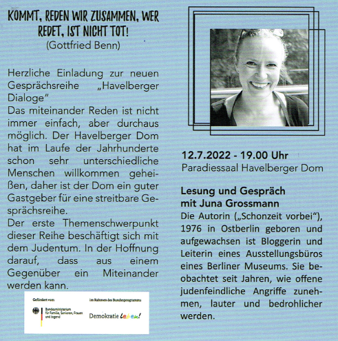 Havelberger Dialog - Judentum - Juna Grossmann